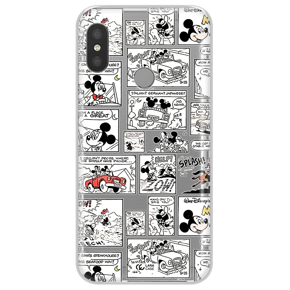 Mickey Mouse Comic Strip Xiaomi Redmi 6 Pro Clear Tpu Case