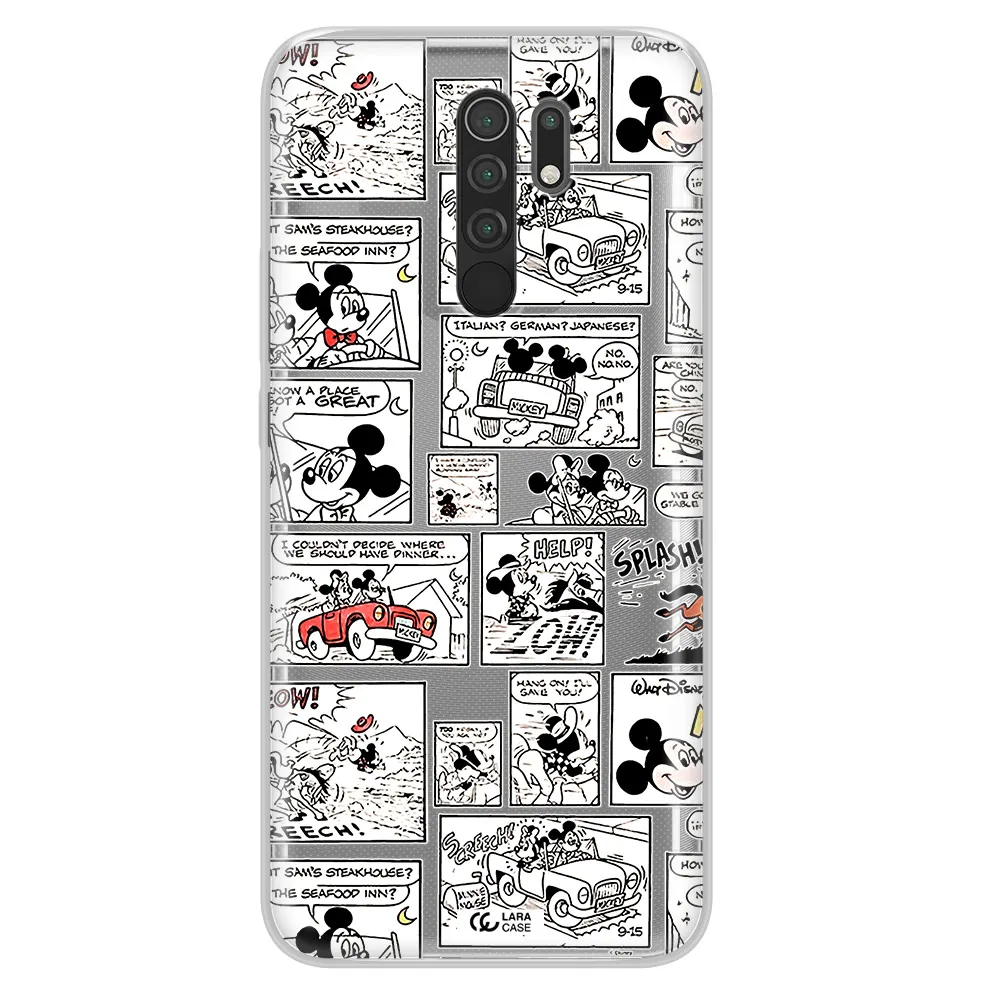 Mickey Mouse Comic Strip Xiaomi Redmi 9 Clear Tpu Case