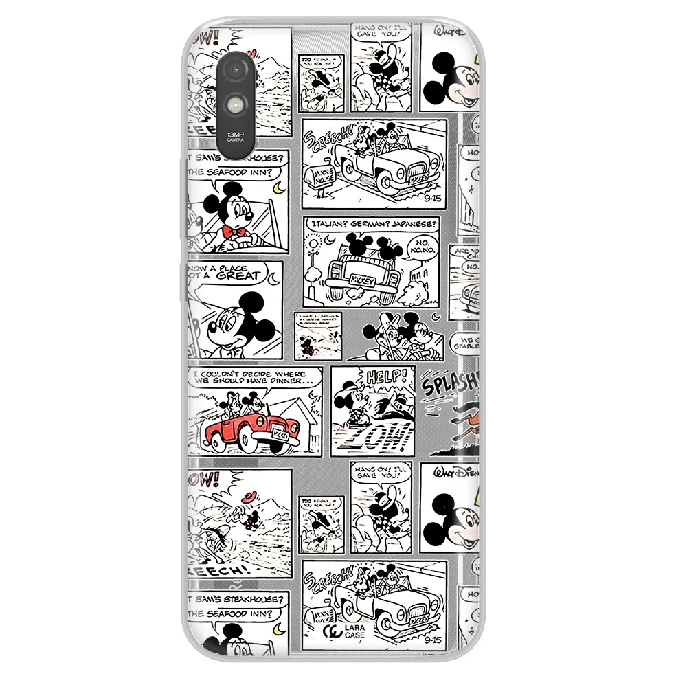 Mickey Mouse Comic Strip Xiaomi Redmi 9A Clear Tpu Case