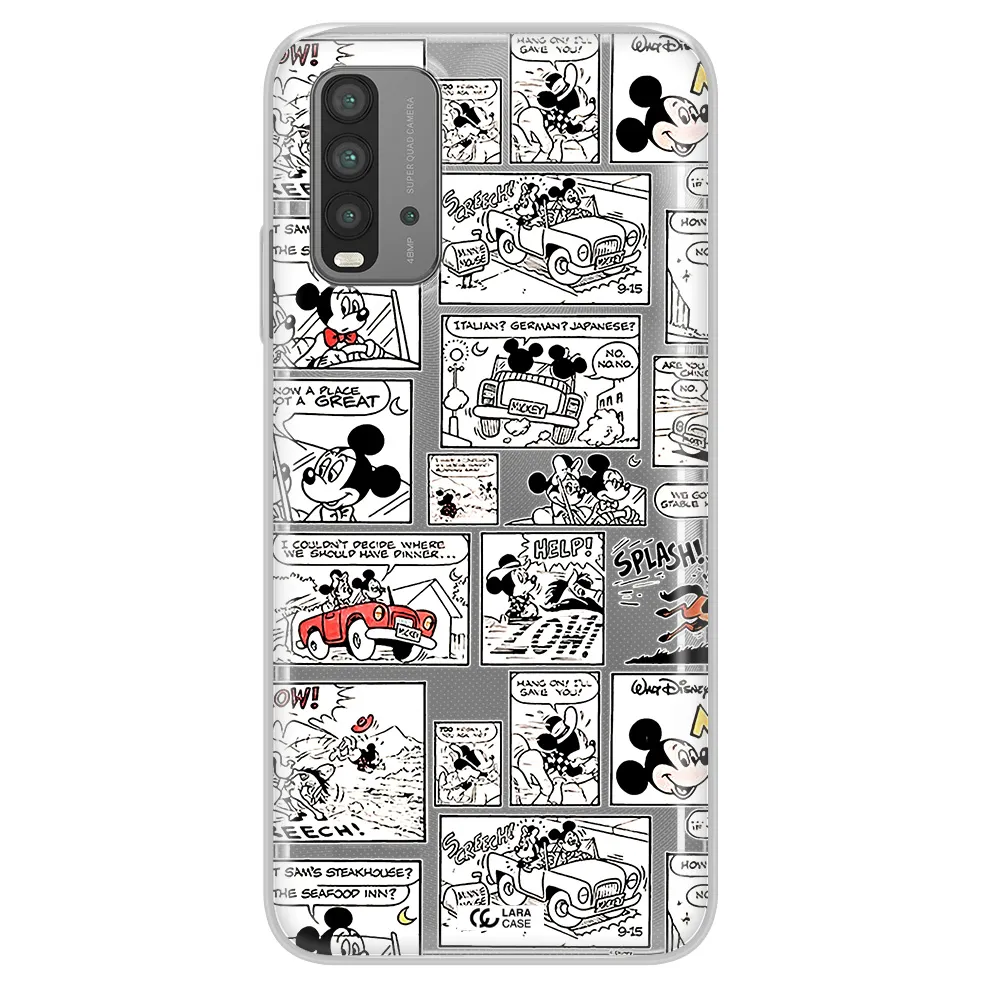 Mickey Mouse Comic Strip Xiaomi Redmi 9T Clear Tpu Case