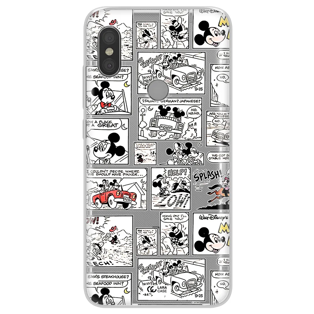 Mickey Mouse Comic Strip Xiaomi Redmi Note 6 Pro Clear Tpu Case