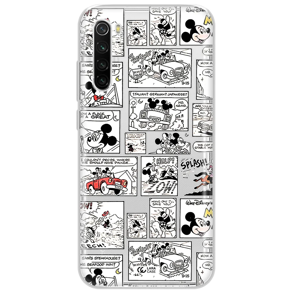 Mickey Mouse Comic Strip Xiaomi Redmi Note 8T Clear Tpu Case