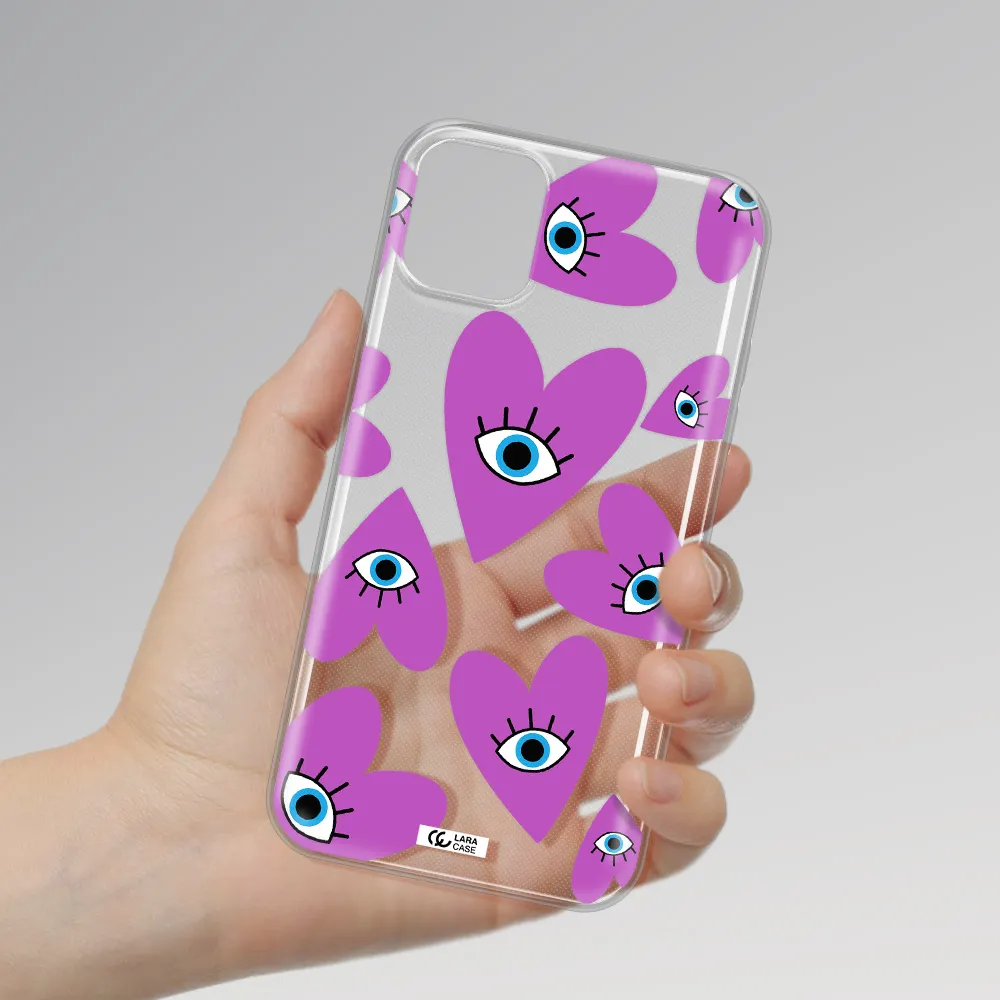 A Purple Heart With Eyes And A Black Eye Apple Iphone 11 Clear Tpu Case