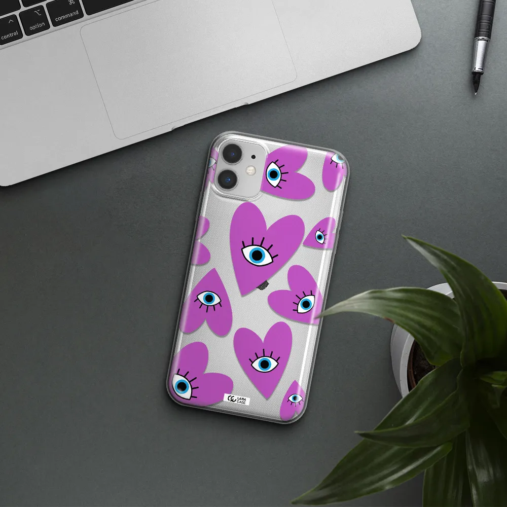 A Purple Heart With Eyes And A Black Eye Apple Iphone 11 Clear Tpu Case