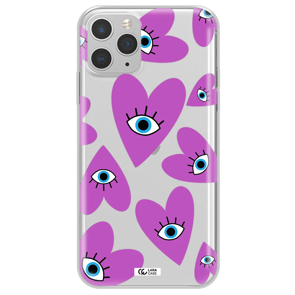 A Purple Heart With Eyes And A Black Eye Apple Iphone 11 Pro Clear Tpu Case