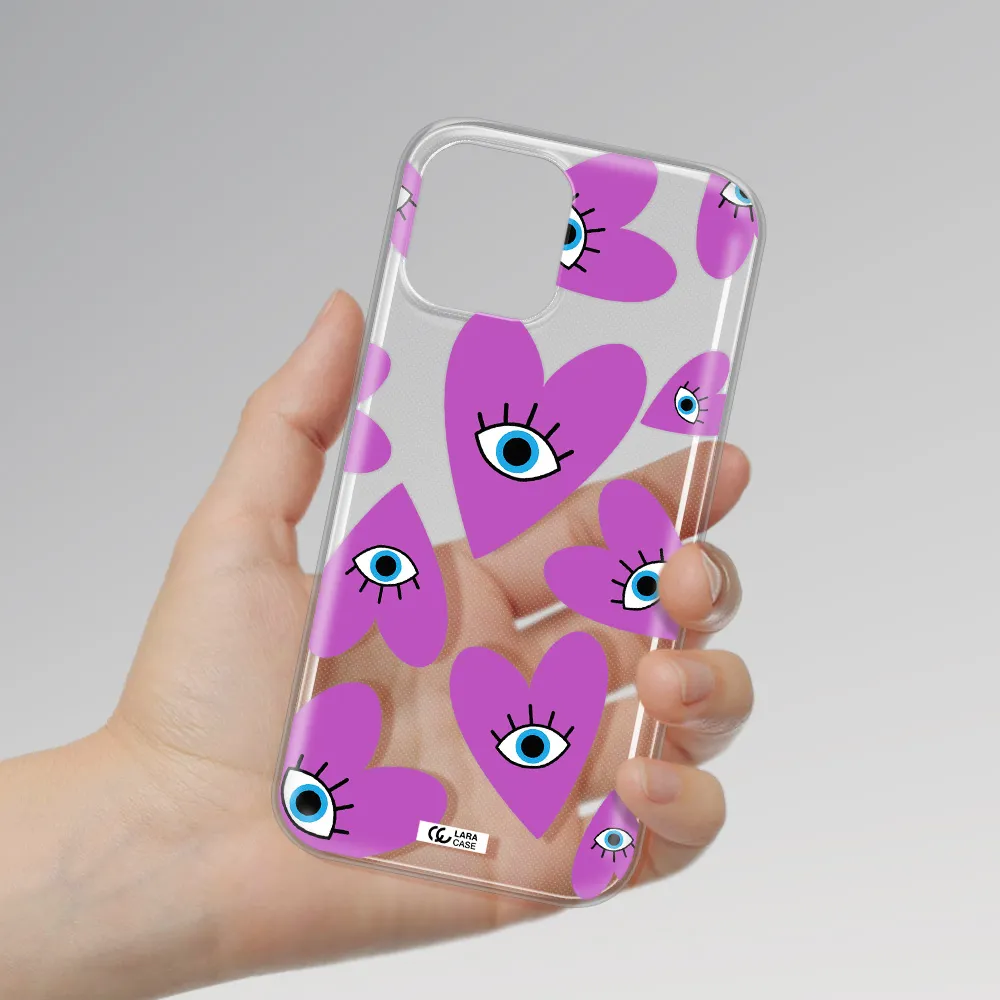 A Purple Heart With Eyes And A Black Eye Apple Iphone 12 Pro Max Clear Tpu Case
