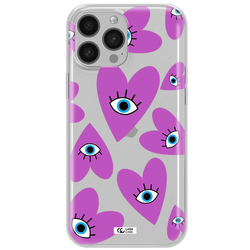 A Purple Heart With Eyes And A Black Eye Apple Iphone 13 Pro Max Clear Tpu Case