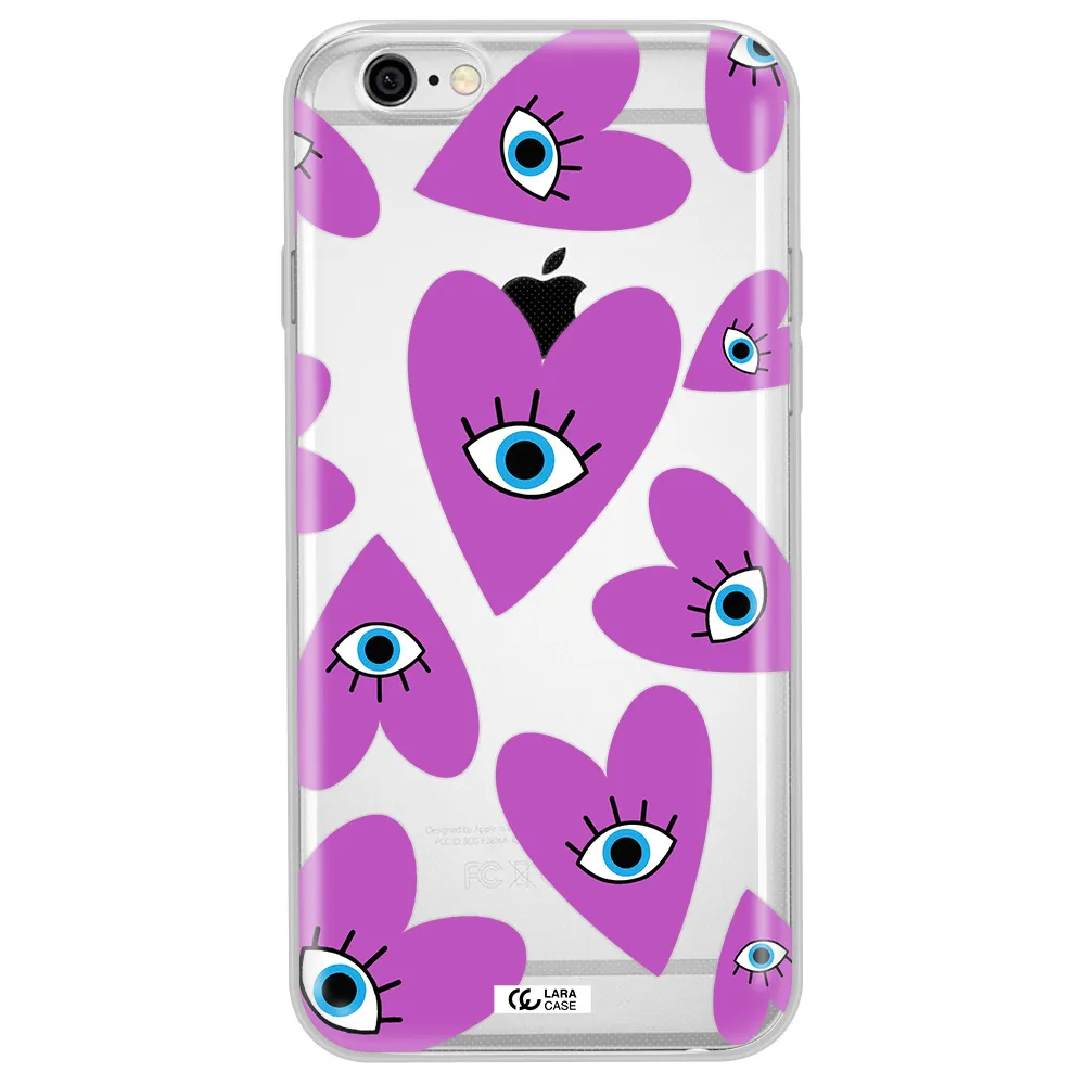 A Purple Heart With Eyes And A Black Eye Apple Iphone 6 Plus Clear Tpu Case