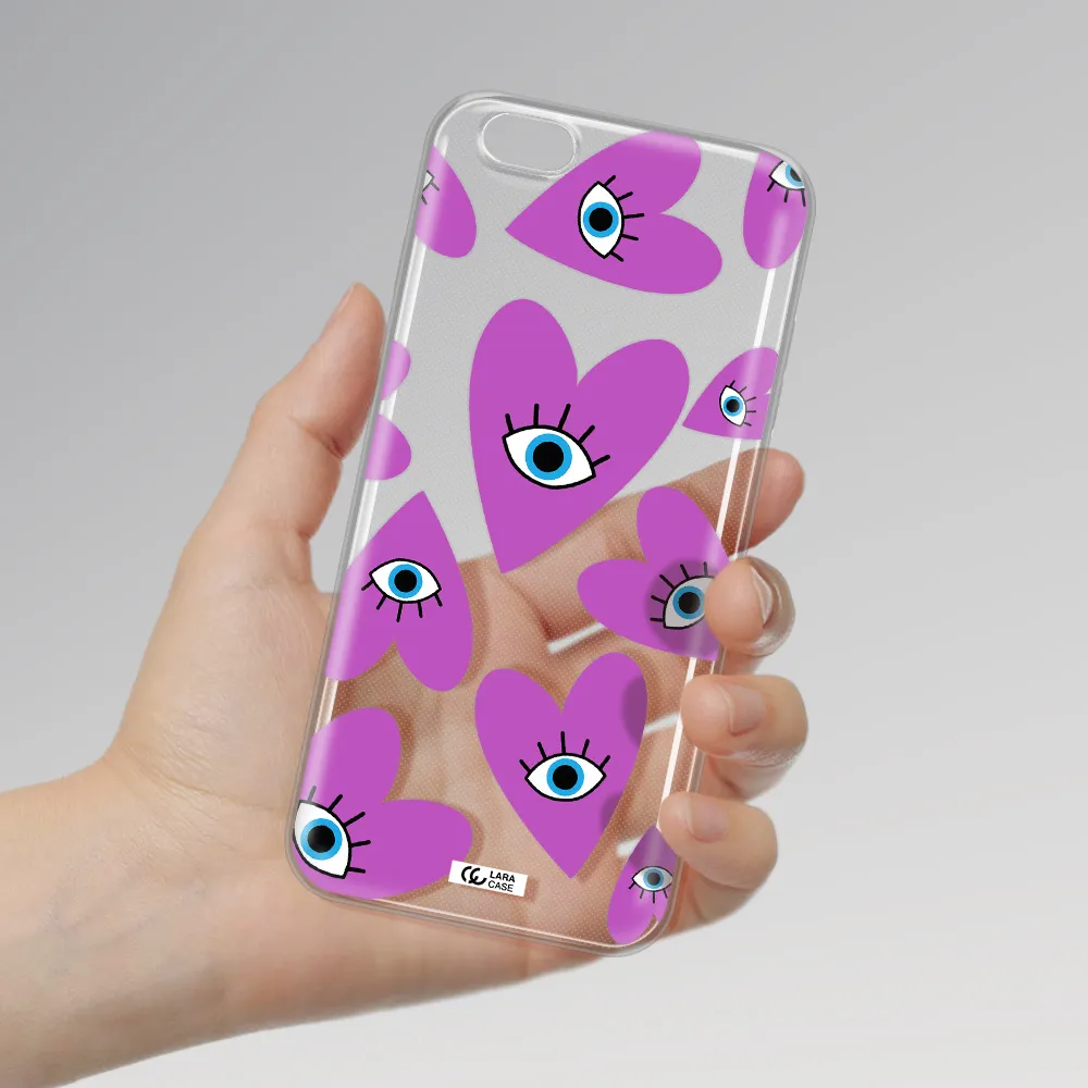 A Purple Heart With Eyes And A Black Eye Apple Iphone 6 S Plus Clear Tpu Case