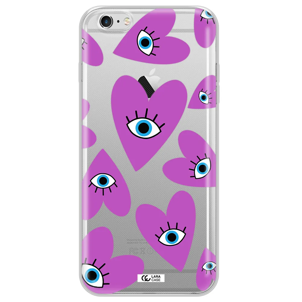 A Purple Heart With Eyes And A Black Eye Apple Iphone 6S Clear Tpu Case