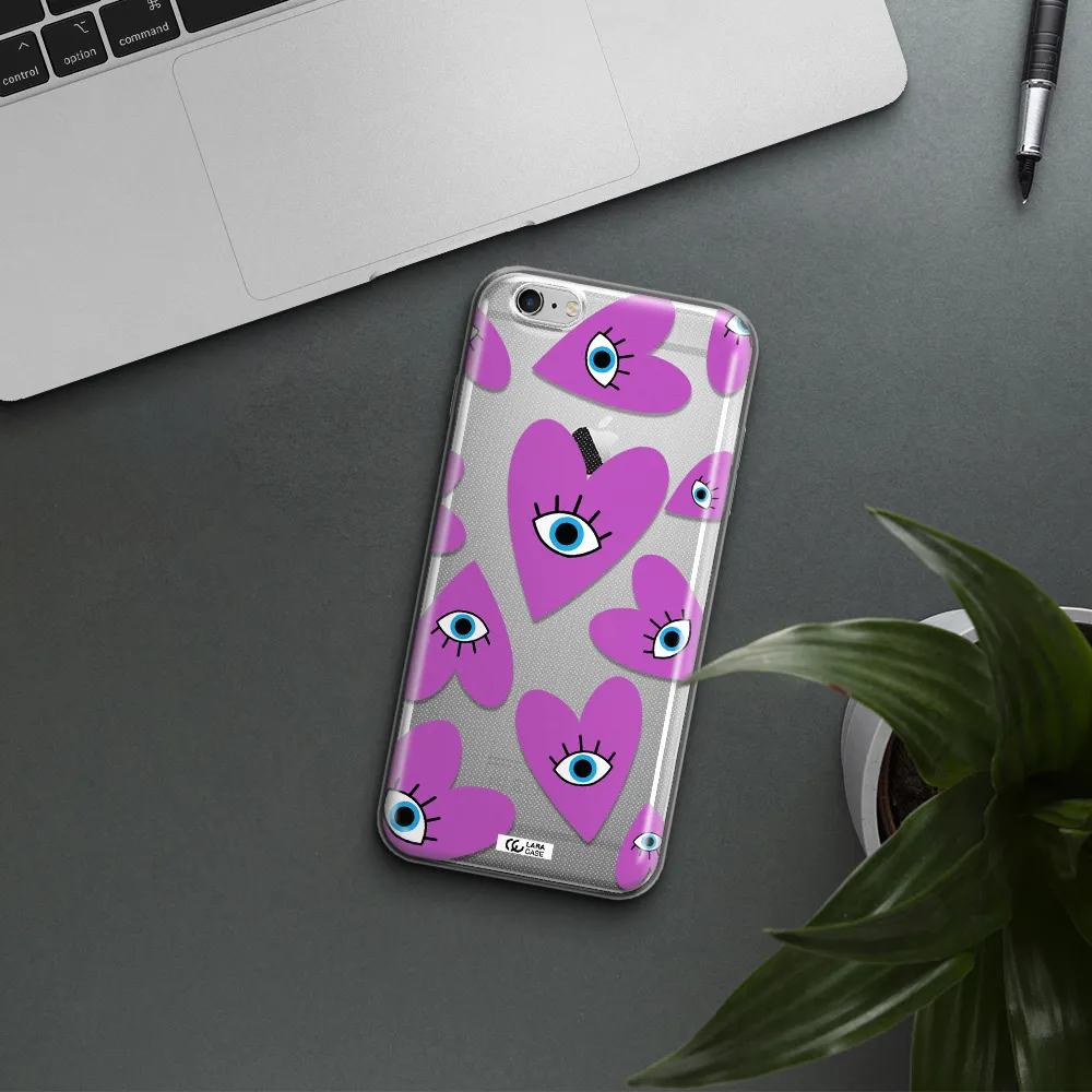 A Purple Heart With Eyes And A Black Eye Apple Iphone 6S Clear Tpu Case