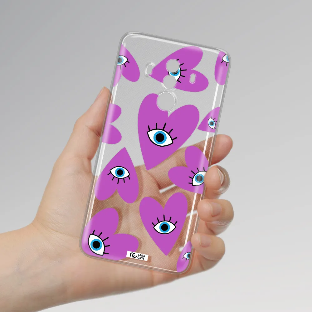 A Purple Heart With Eyes And A Black Eye Huawei Mate 10 Pro Clear Tpu Case