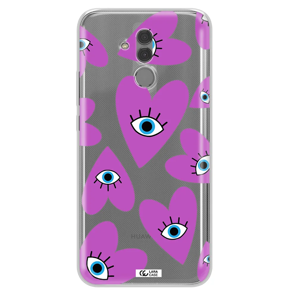A Purple Heart With Eyes And A Black Eye Huawei Mate 20 Lite Clear Tpu Case