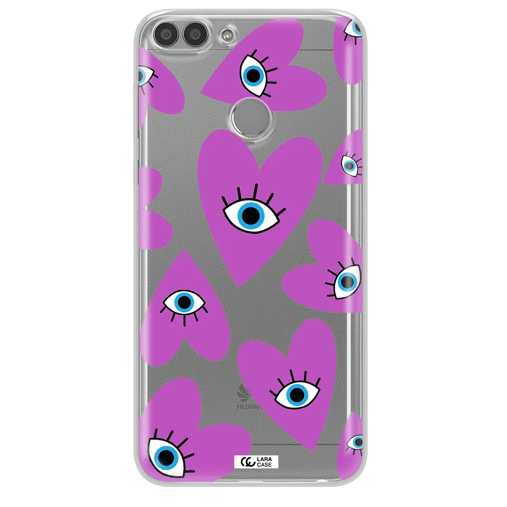 A Purple Heart With Eyes And A Black Eye Huawei P Smart 2017 Clear Tpu Case