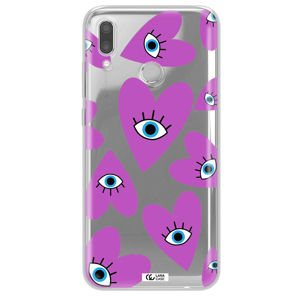 A Purple Heart With Eyes And A Black Eye Huawei P Smart 2019 Clear Tpu Case