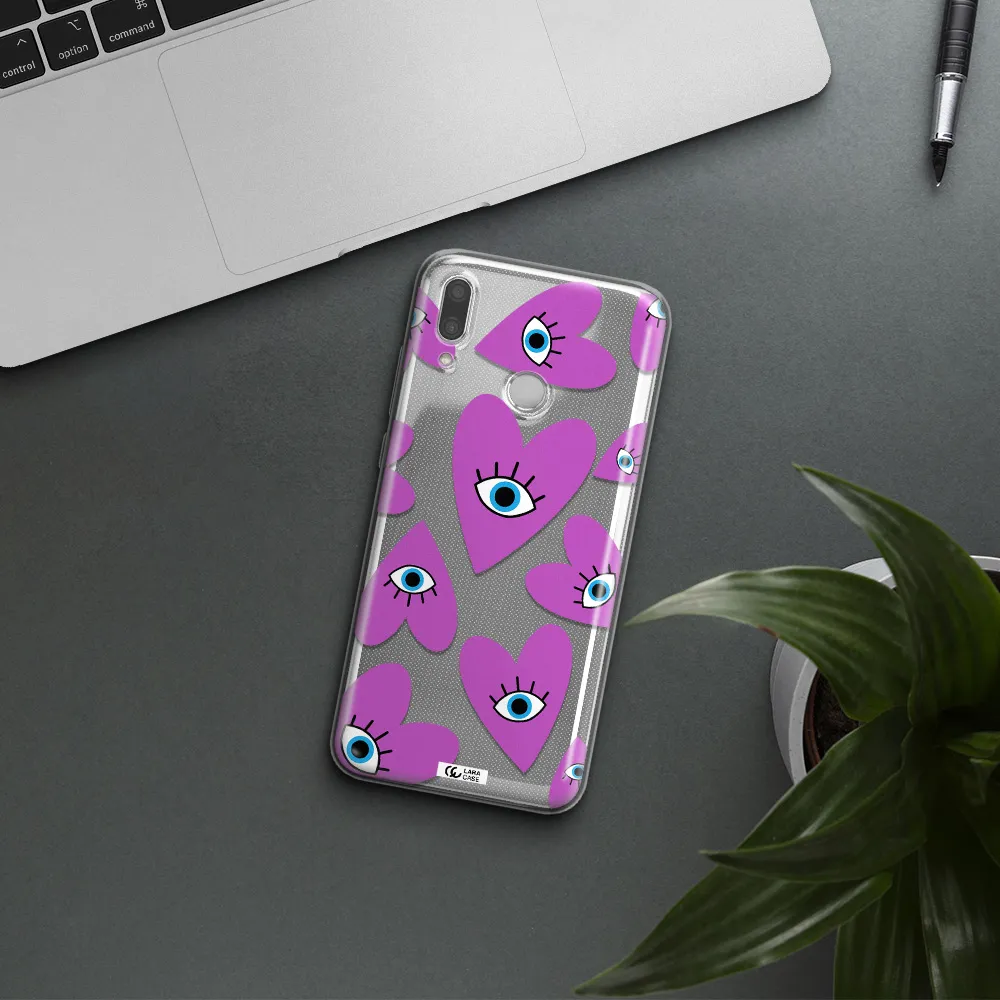 A Purple Heart With Eyes And A Black Eye Huawei P Smart 2019 Clear Tpu Case