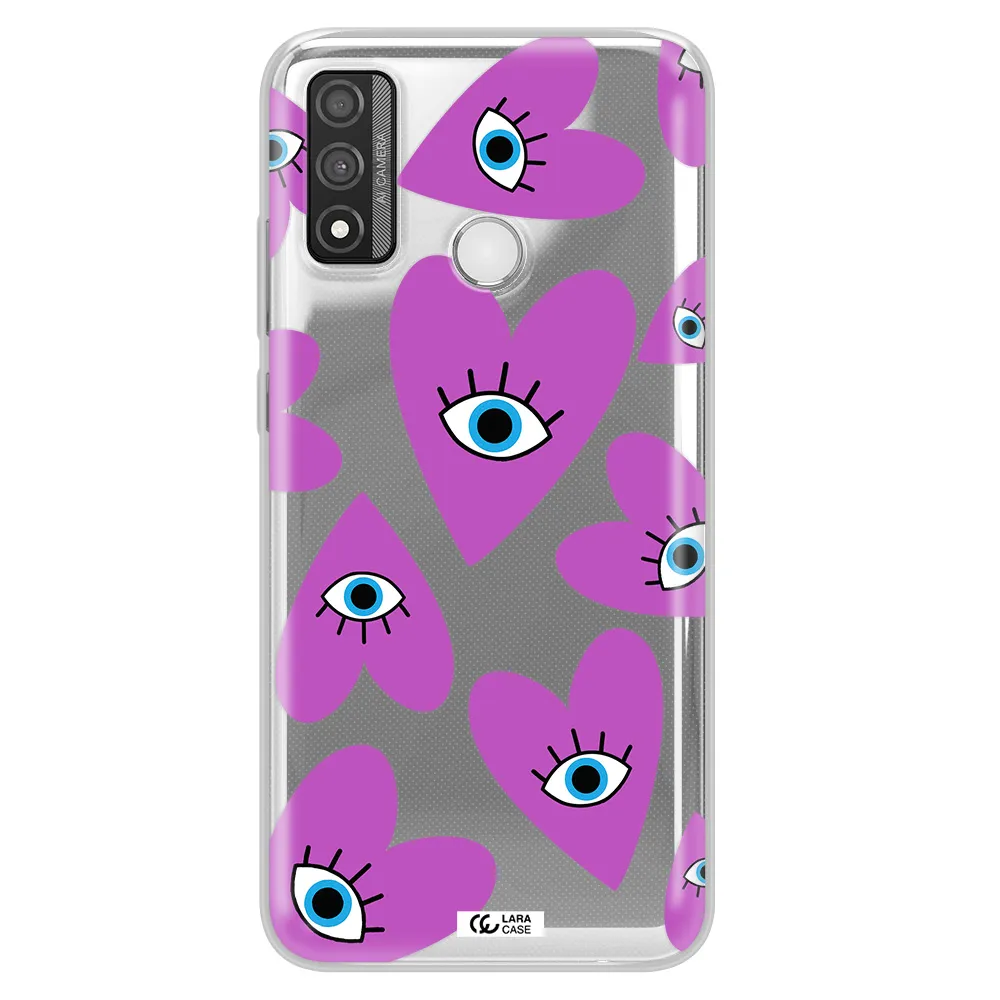 A Purple Heart With Eyes And A Black Eye Huawei P Smart 2020 Clear Tpu Case