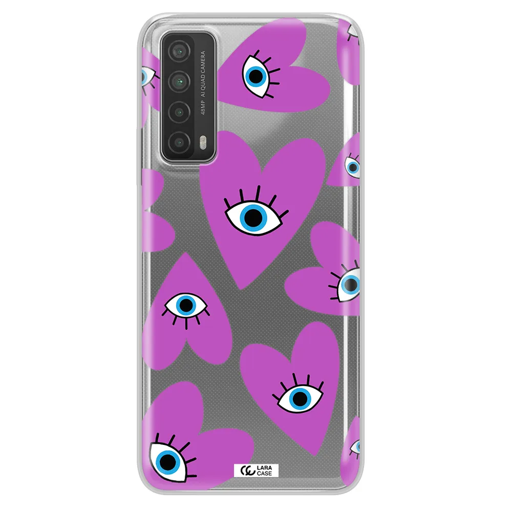 A Purple Heart With Eyes And A Black Eye Huawei P Smart 2021 Clear Tpu Case