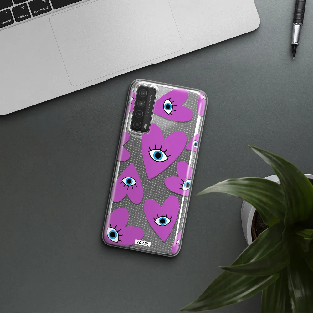 A Purple Heart With Eyes And A Black Eye Huawei P Smart 2021 Clear Tpu Case