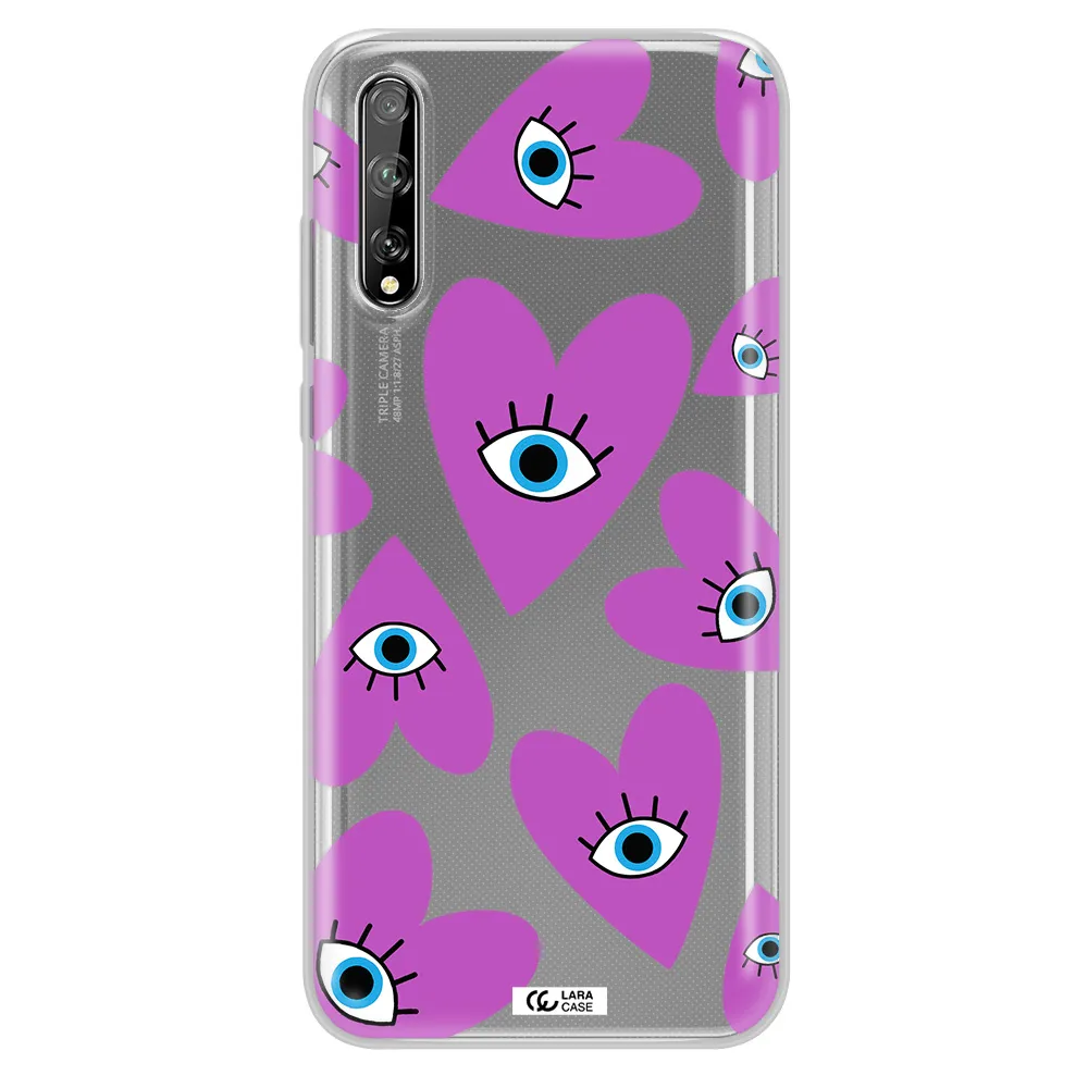 A Purple Heart With Eyes And A Black Eye Huawei P Smart S Clear Tpu Case