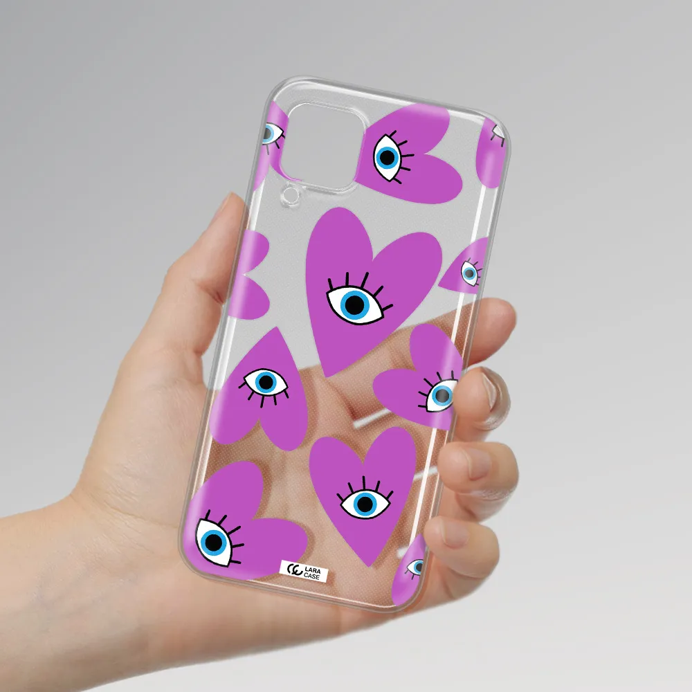 A Purple Heart With Eyes And A Black Eye Huawei P40 Lite Clear Tpu Case