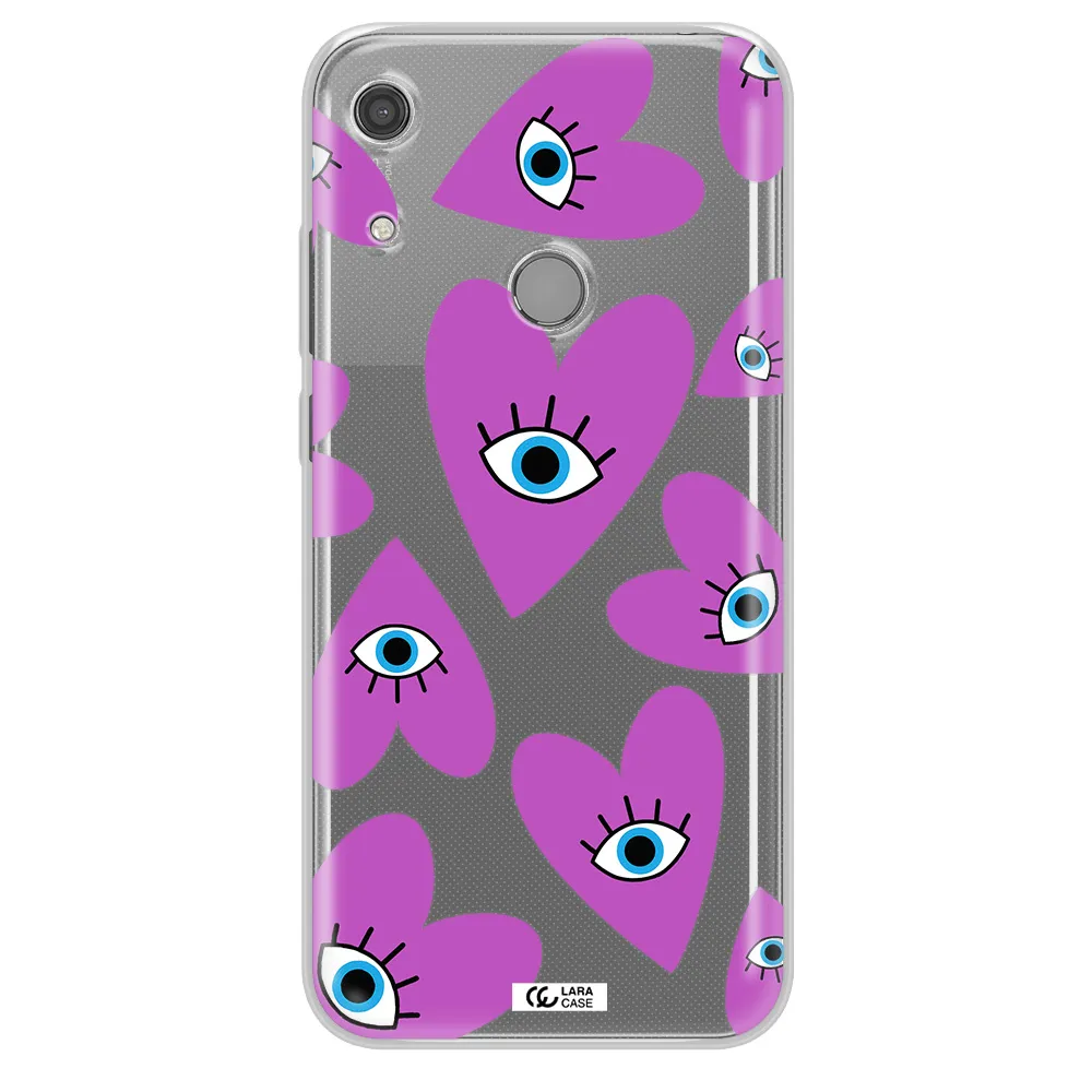 A Purple Heart With Eyes And A Black Eye Huawei Y6S Clear Tpu Case