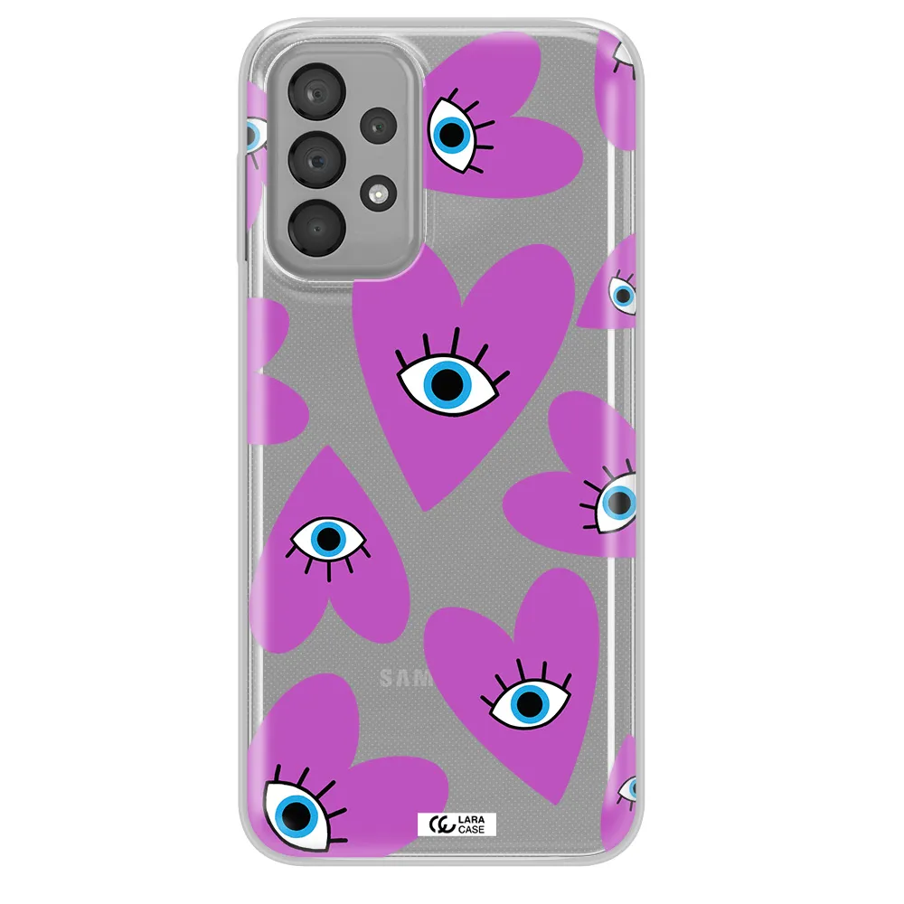 A Purple Heart With Eyes And A Black Eye Samsung A33 Clear Tpu Case