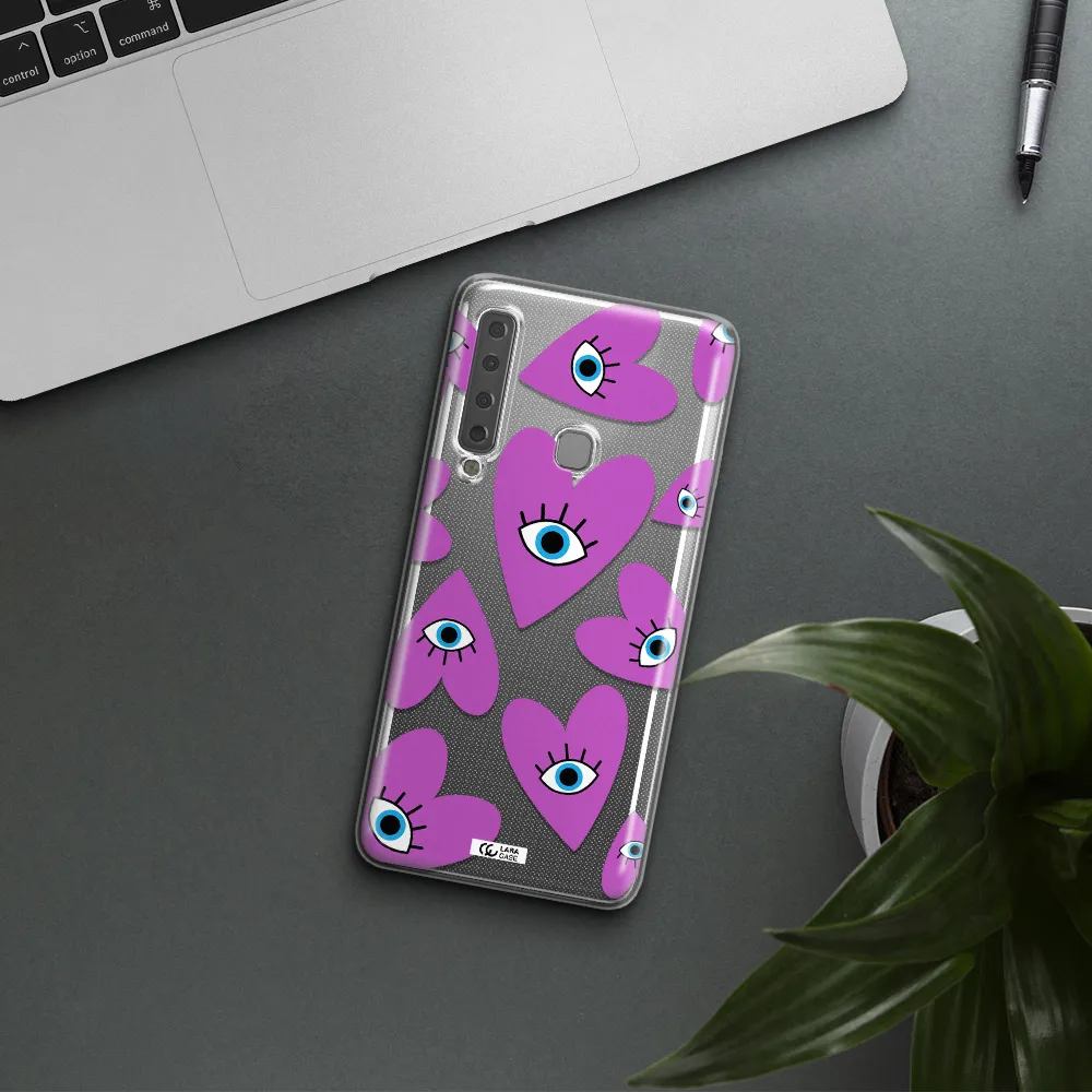 A Purple Heart With Eyes And A Black Eye Samsung A9 2018 Clear Tpu Case