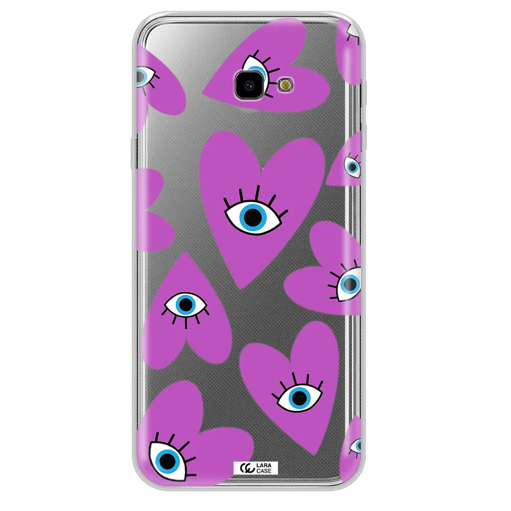 A Purple Heart With Eyes And A Black Eye Samsung J4 Plus Clear Tpu Case