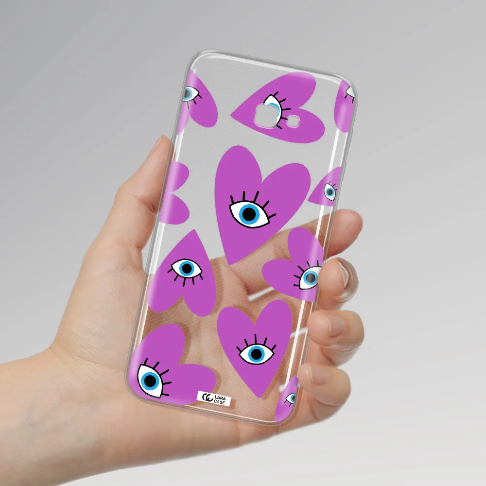 A Purple Heart With Eyes And A Black Eye Samsung J4 Plus Clear Tpu Case