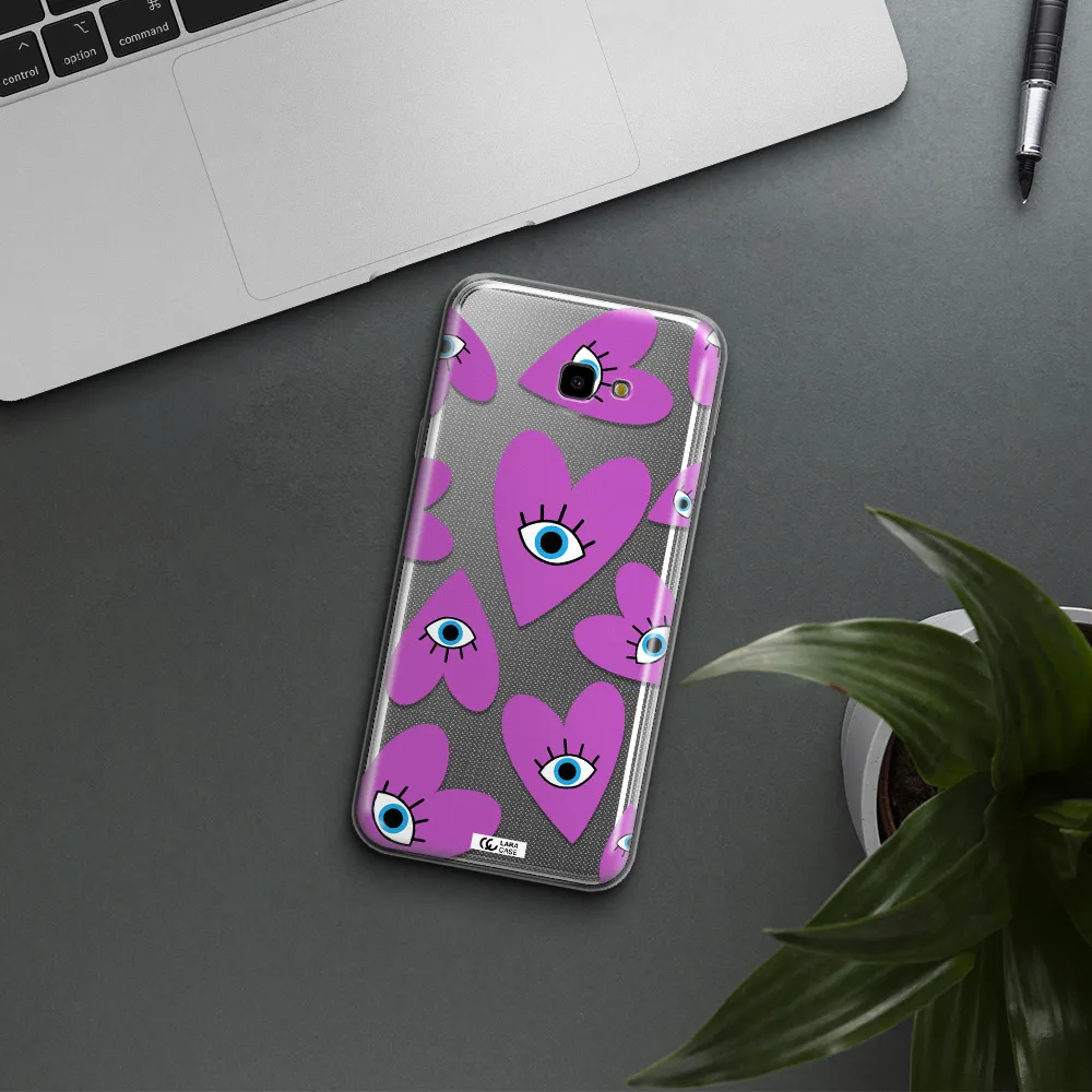 A Purple Heart With Eyes And A Black Eye Samsung J4 Plus Clear Tpu Case