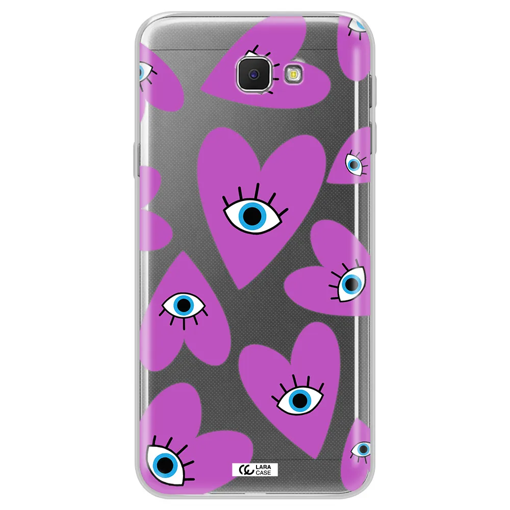 A Purple Heart With Eyes And A Black Eye Samsung J5 Prime Clear Tpu Case