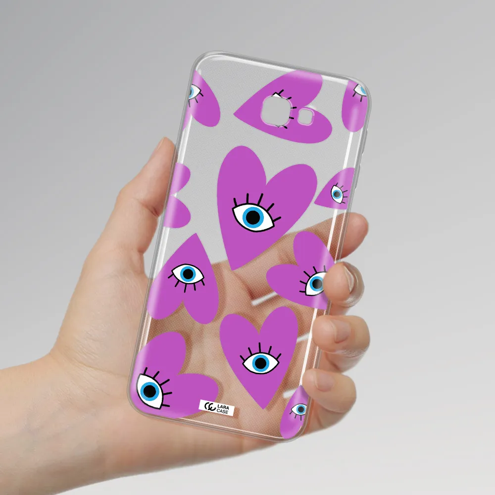 A Purple Heart With Eyes And A Black Eye Samsung J5 Prime Clear Tpu Case