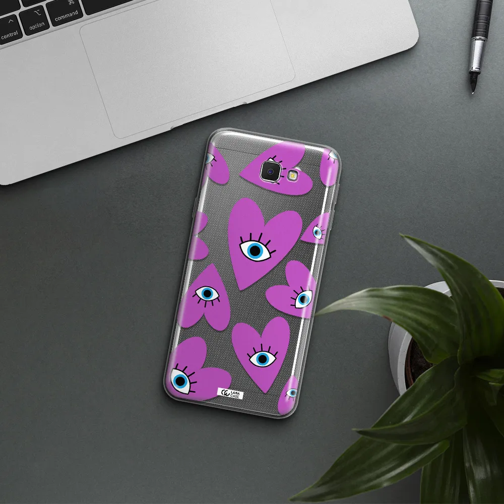 A Purple Heart With Eyes And A Black Eye Samsung J5 Prime Clear Tpu Case