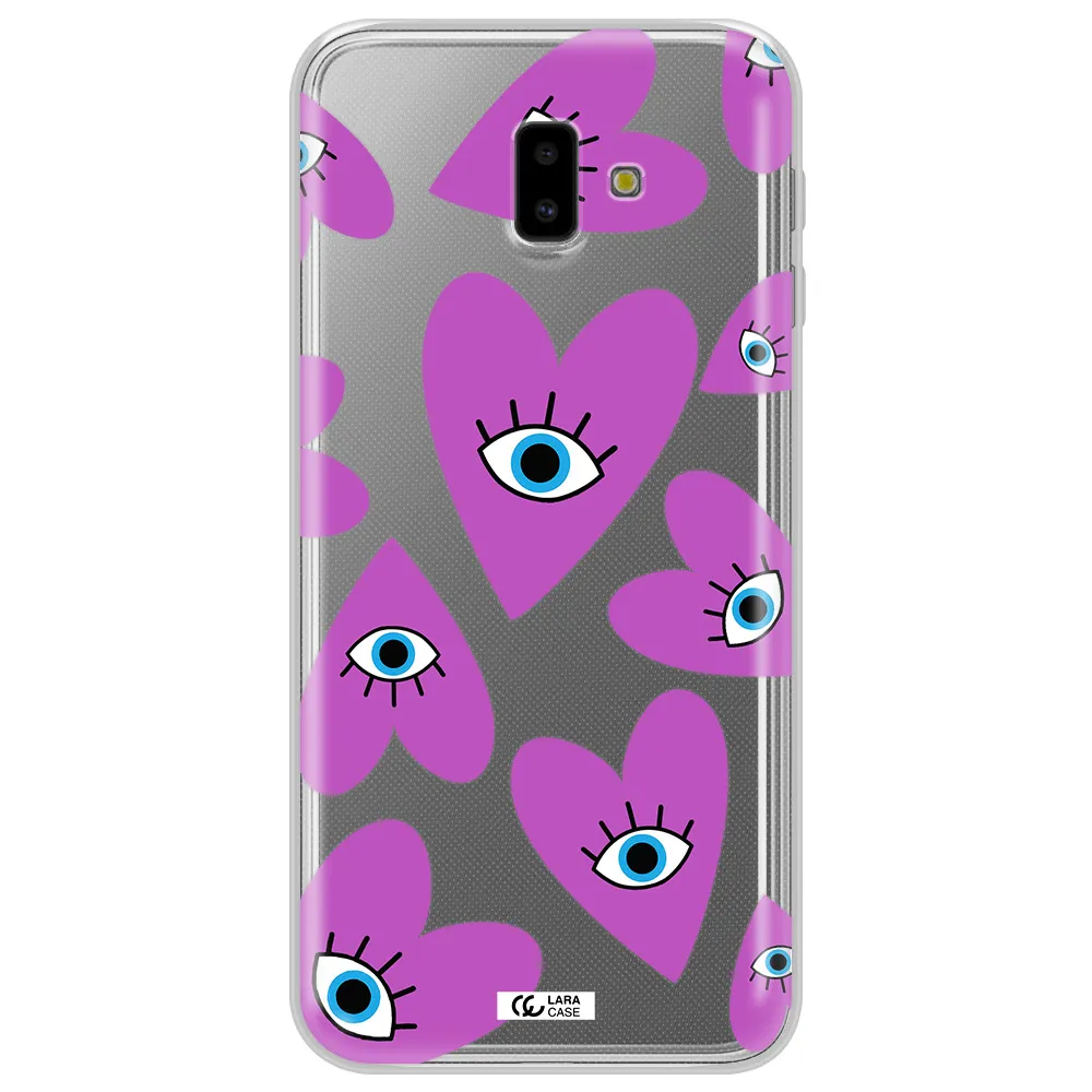 A Purple Heart With Eyes And A Black Eye Samsung J6 Plus Clear Tpu Case