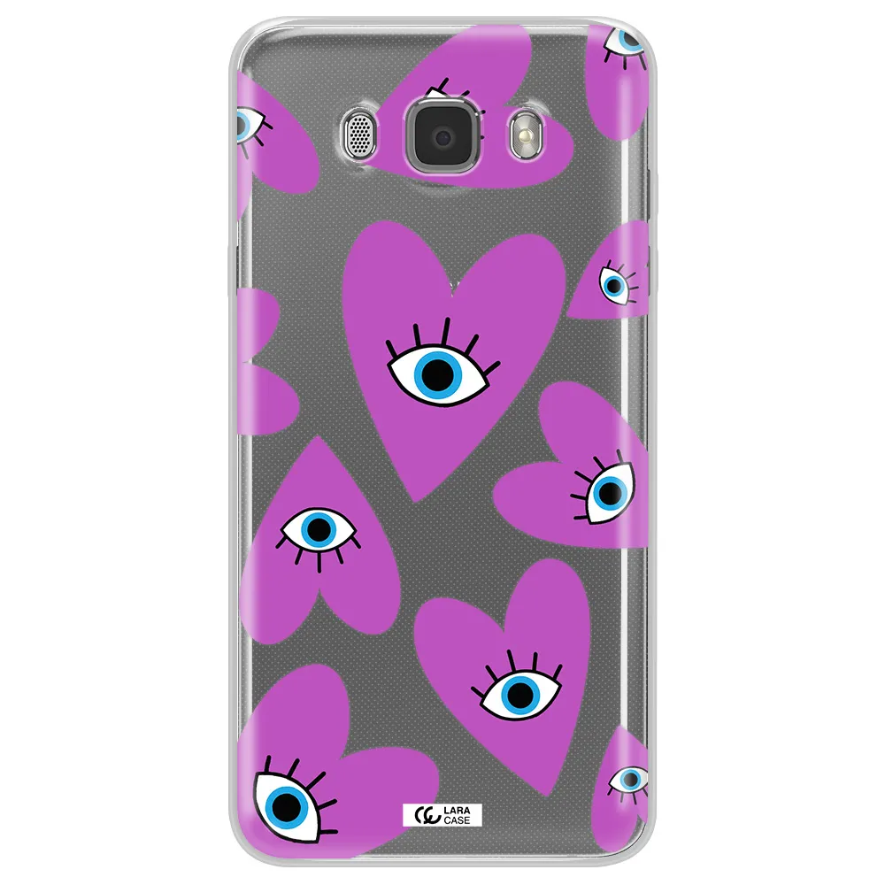 A Purple Heart With Eyes And A Black Eye Samsung J7 2016 Clear Tpu Case