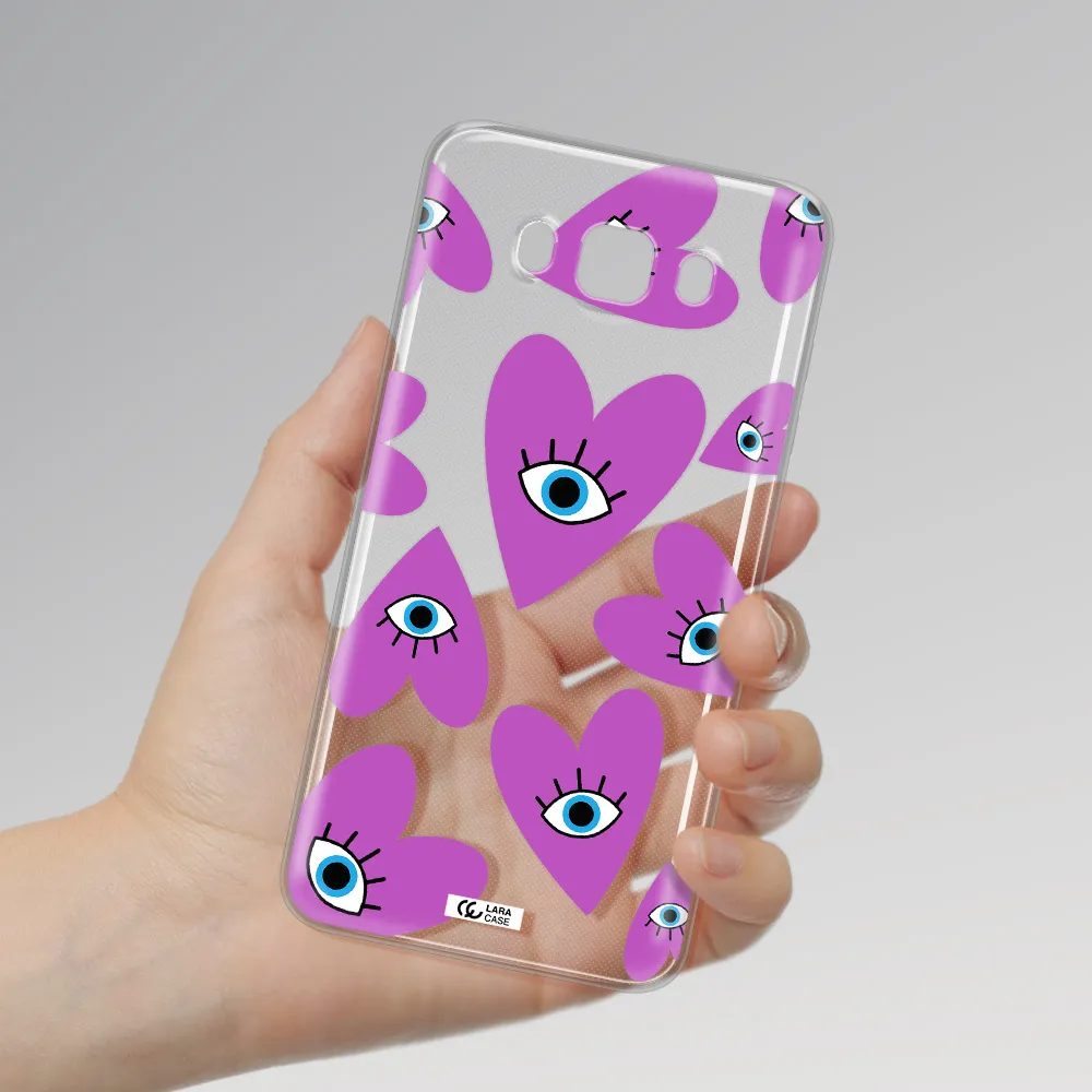 A Purple Heart With Eyes And A Black Eye Samsung J7 2016 Clear Tpu Case