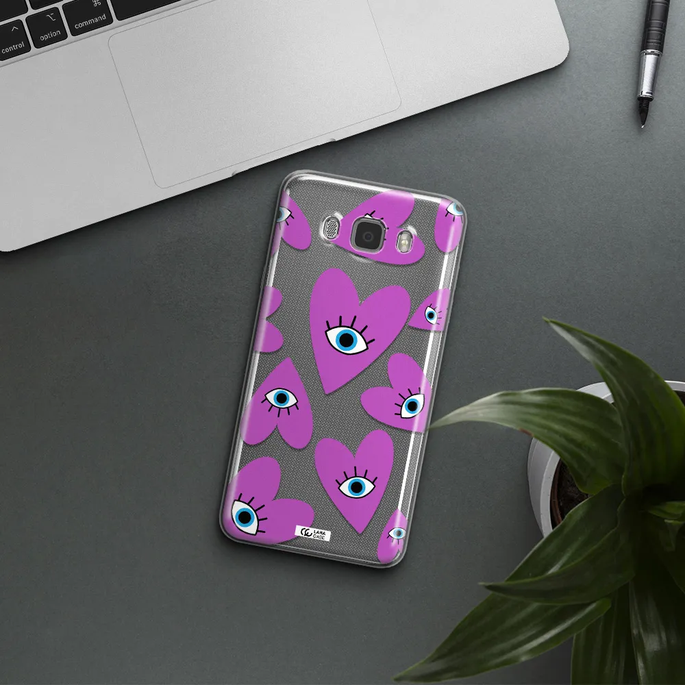 A Purple Heart With Eyes And A Black Eye Samsung J7 2016 Clear Tpu Case