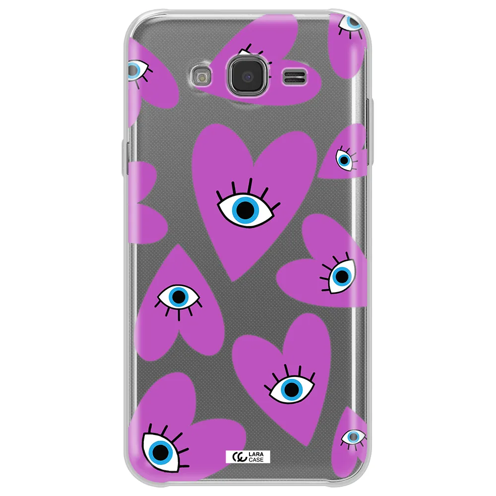 A Purple Heart With Eyes And A Black Eye Samsung J7 Clear Tpu Case