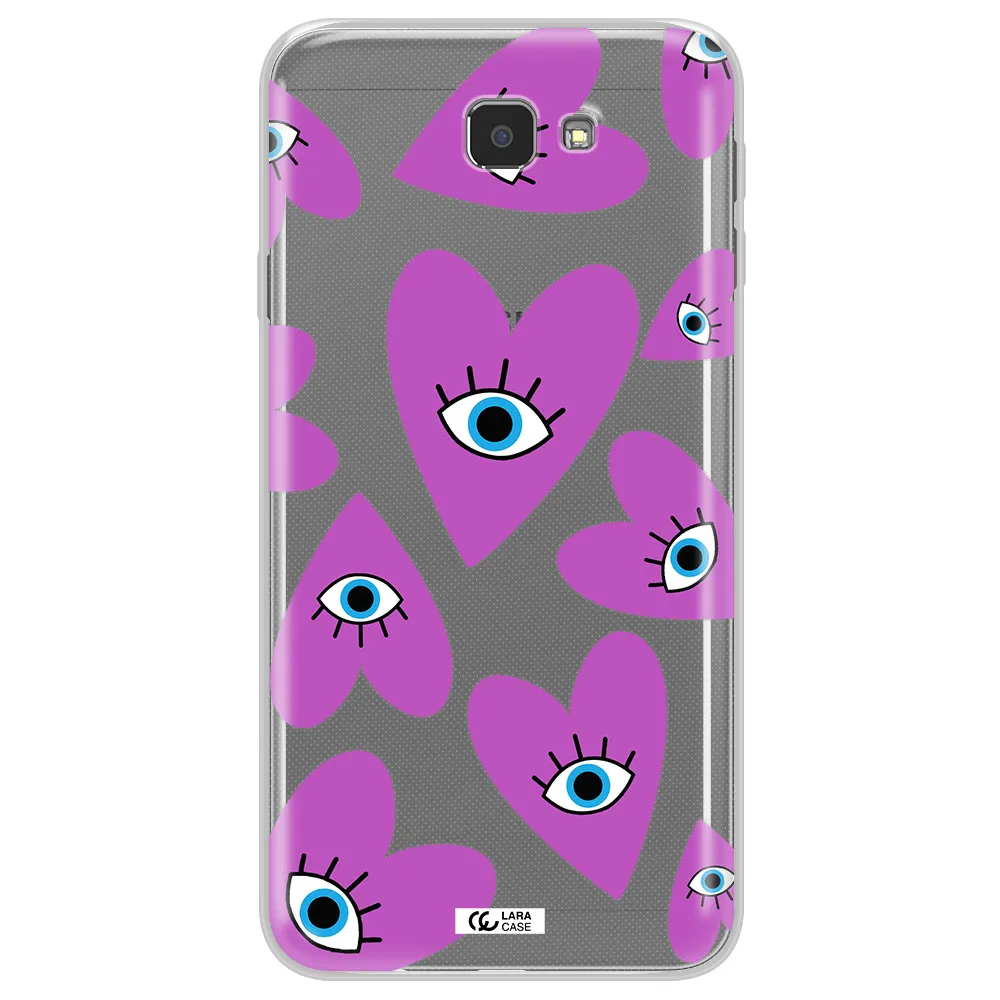 A Purple Heart With Eyes And A Black Eye Samsung J7 Prim Clear Tpu Case