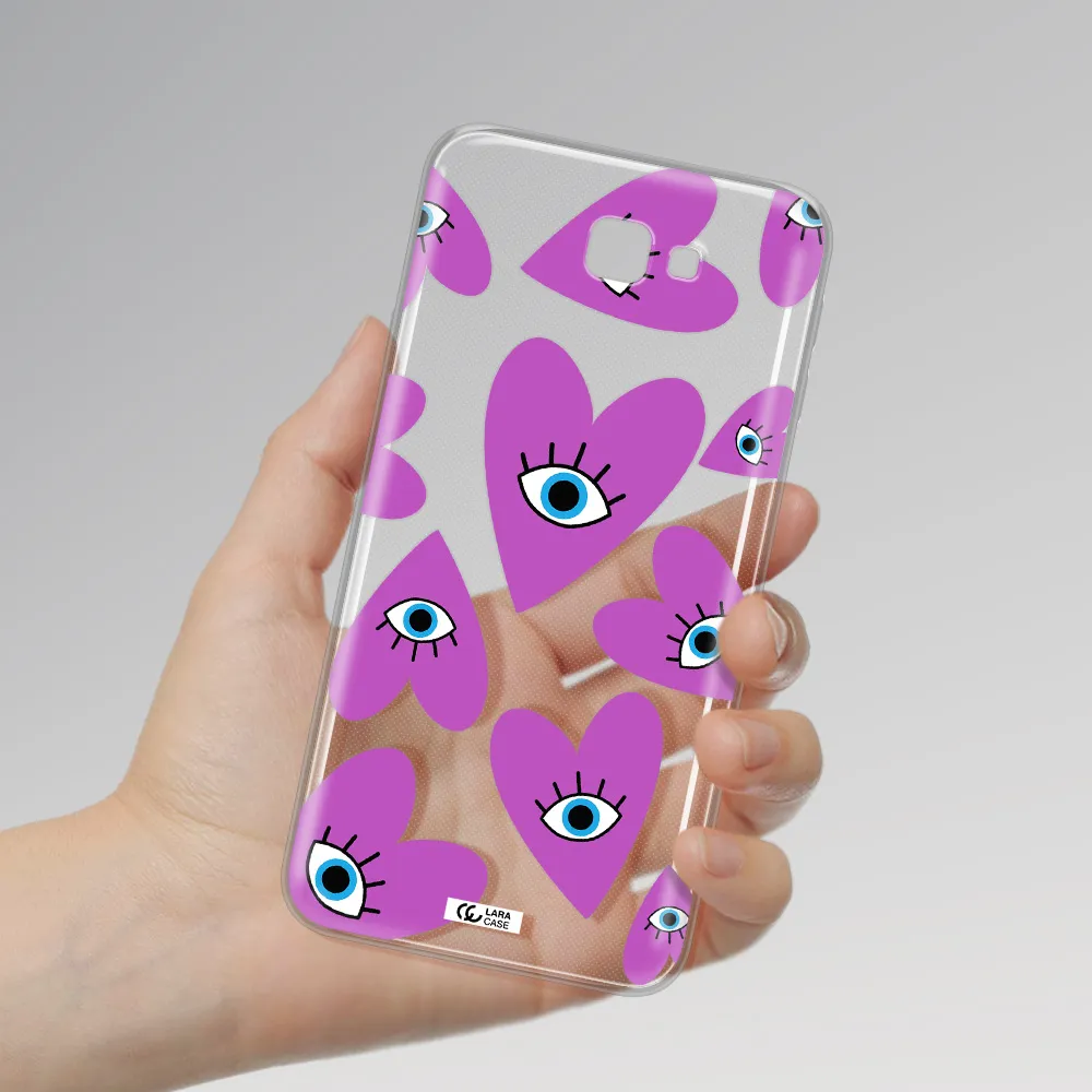 A Purple Heart With Eyes And A Black Eye Samsung J7 Prim Clear Tpu Case