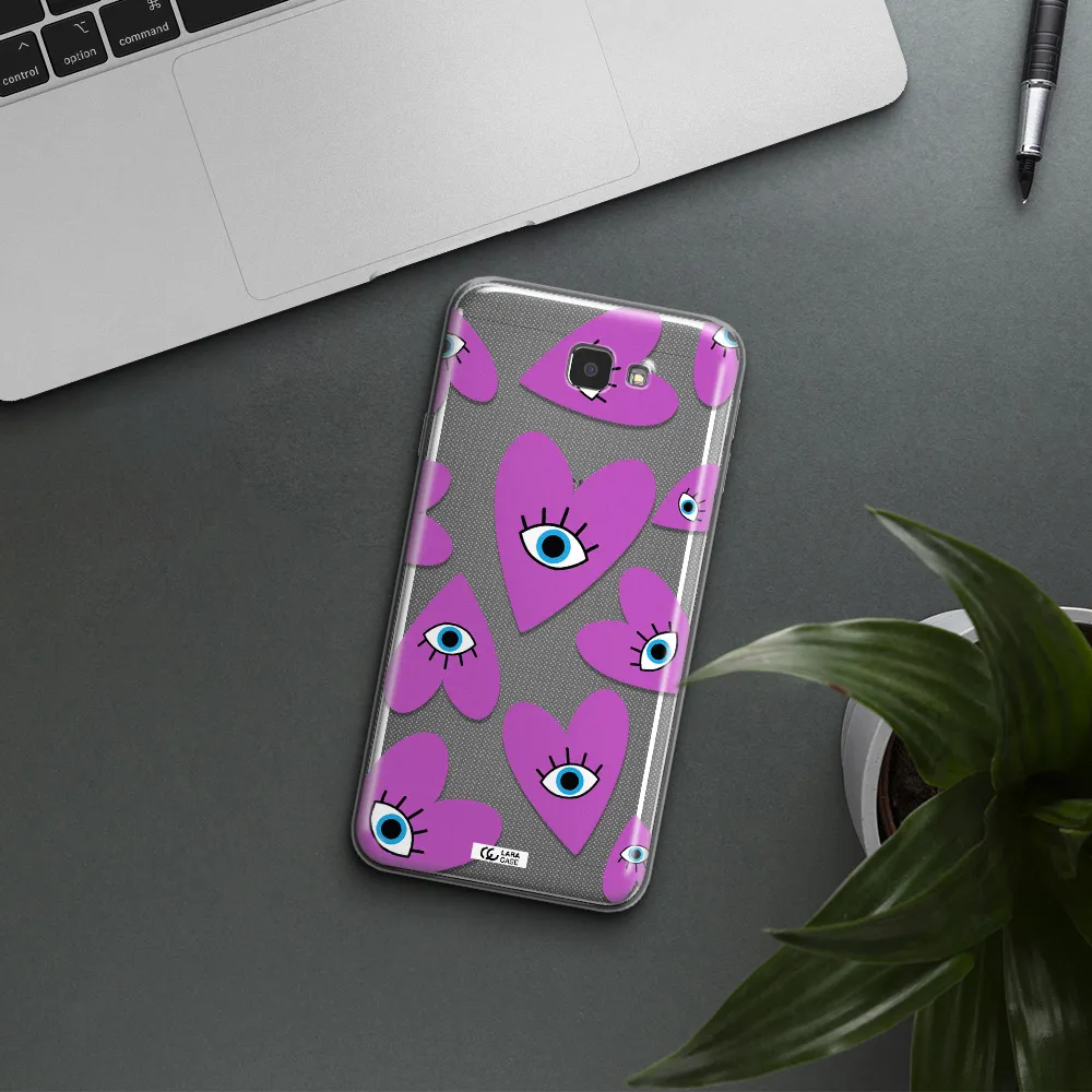 A Purple Heart With Eyes And A Black Eye Samsung J7 Prim Clear Tpu Case