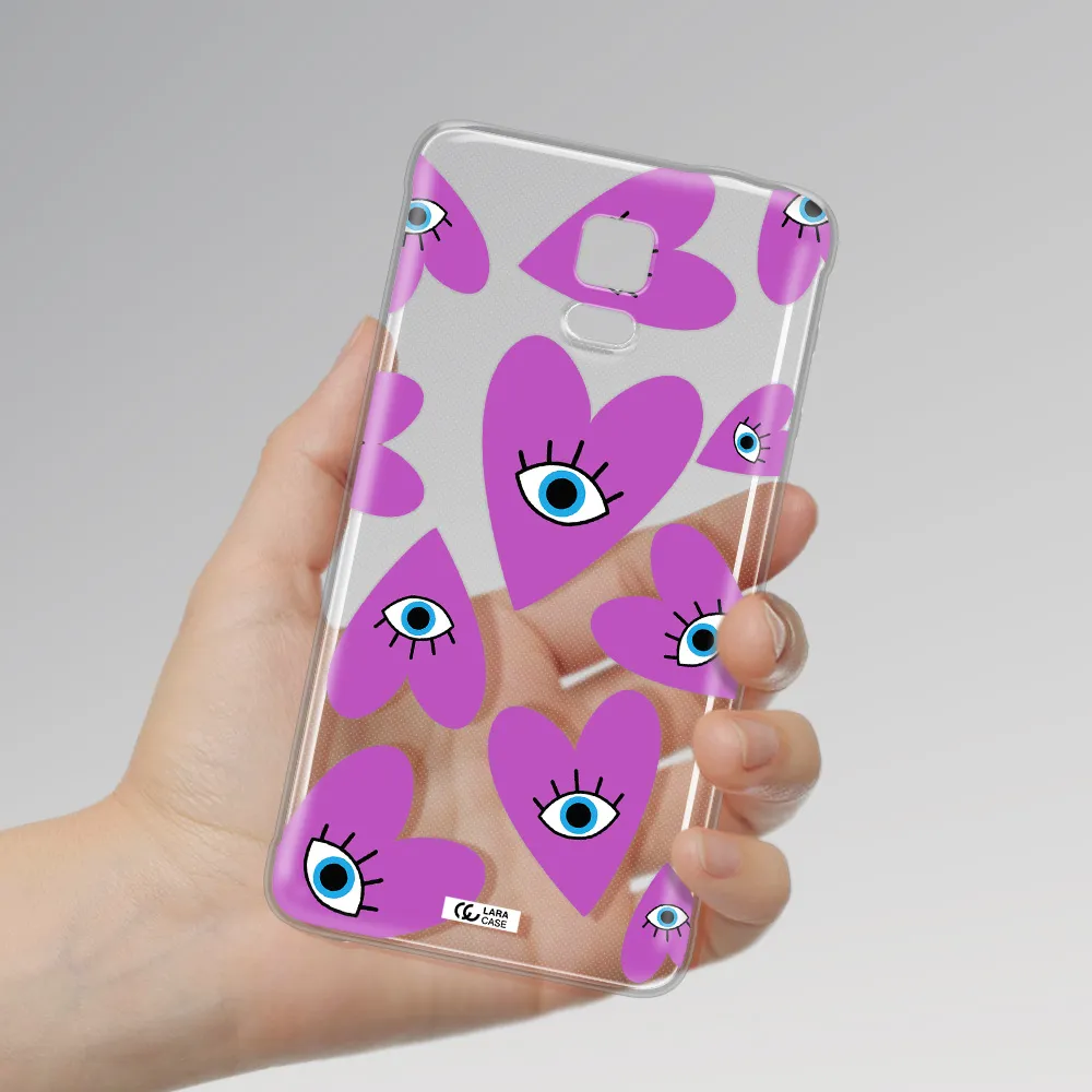 A Purple Heart With Eyes And A Black Eye Samsung Note 4 Clear Tpu Case