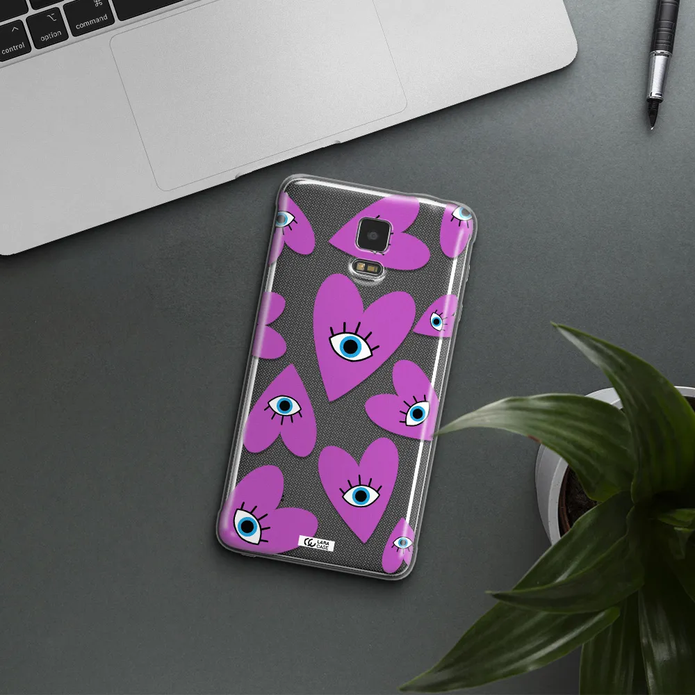 A Purple Heart With Eyes And A Black Eye Samsung Note 4 Clear Tpu Case