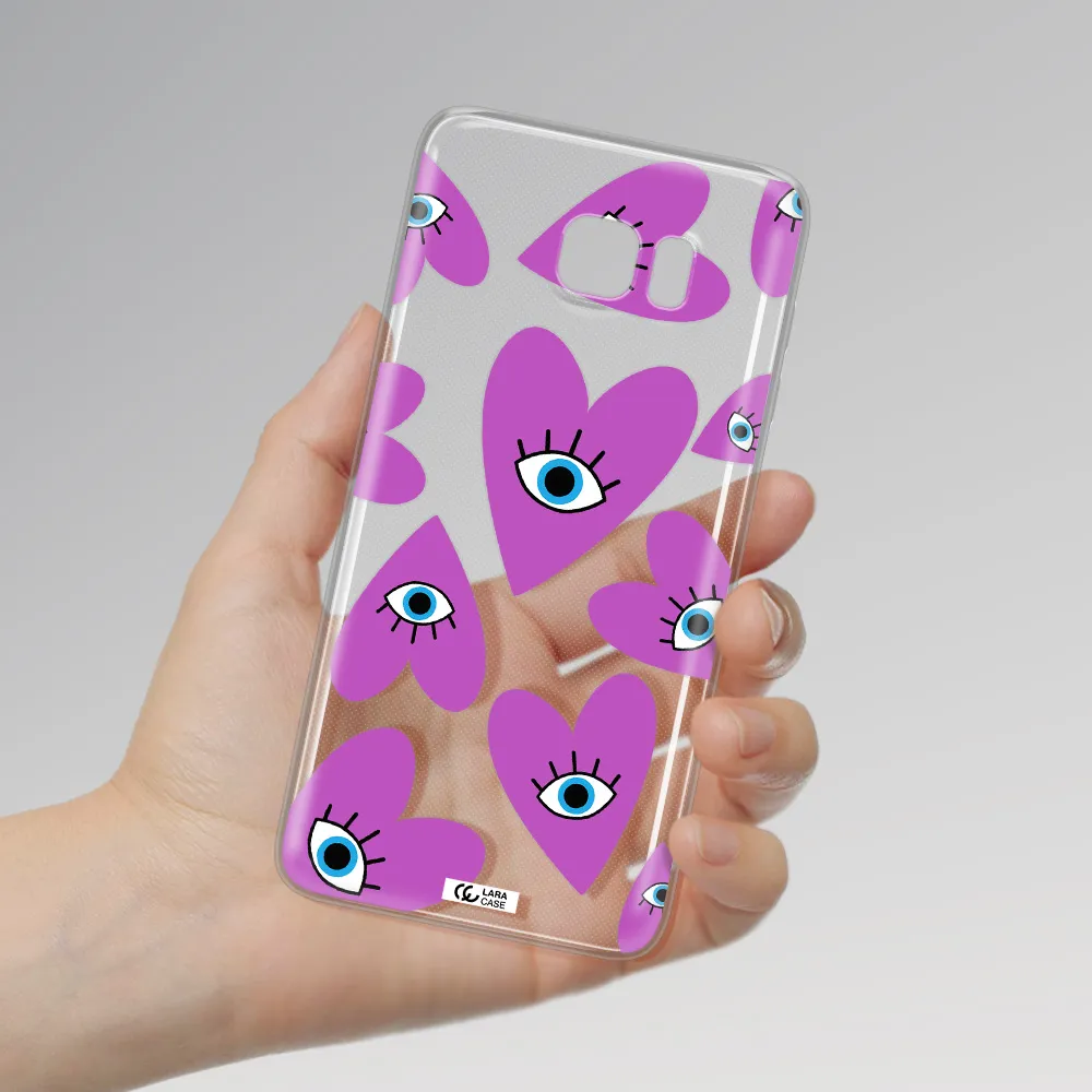 A Purple Heart With Eyes And A Black Eye Samsung Note 5 Clear Tpu Case