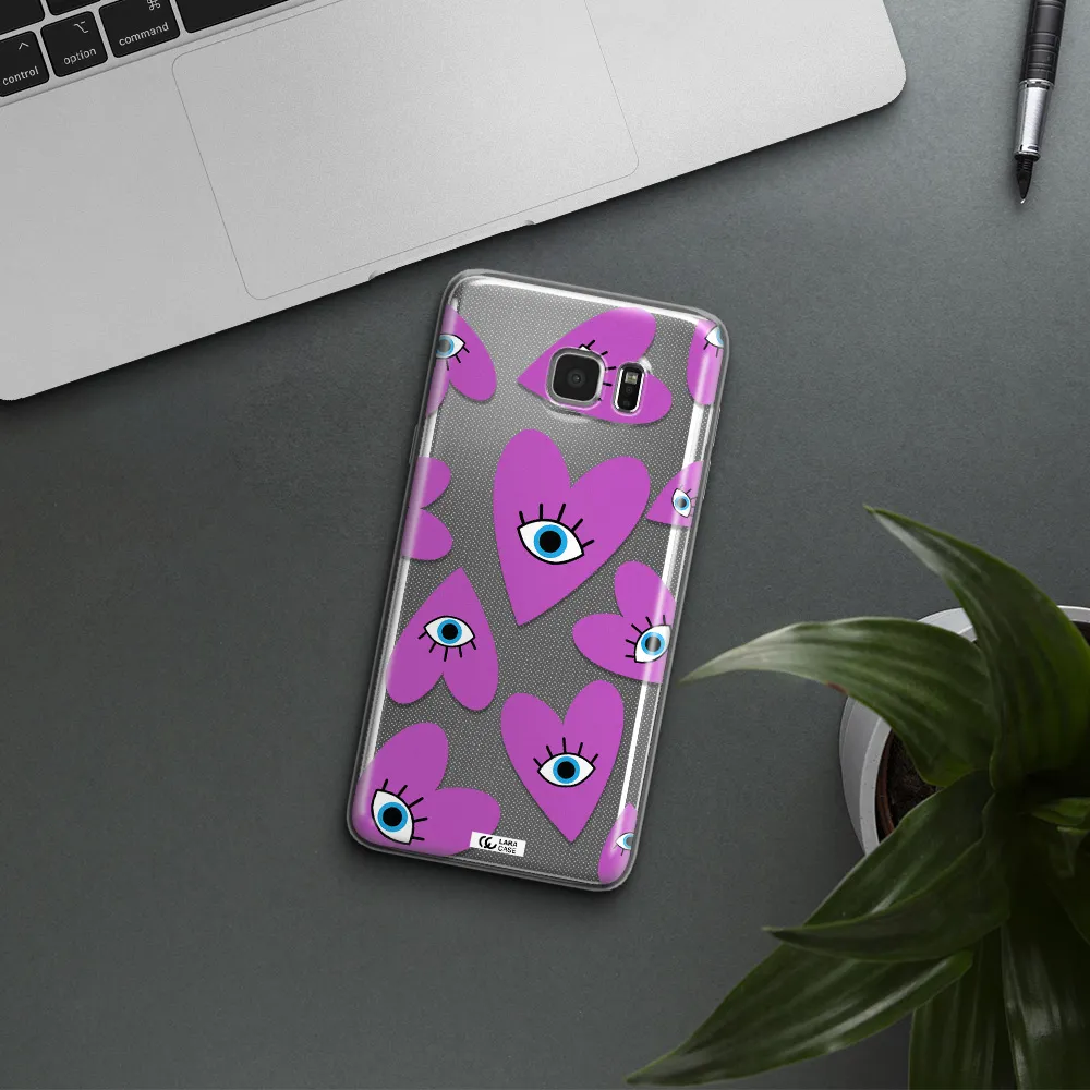 A Purple Heart With Eyes And A Black Eye Samsung Note 5 Clear Tpu Case