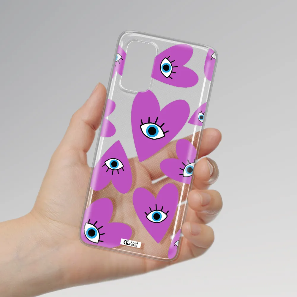 A Purple Heart With Eyes And A Black Eye Samsung S 20 Plus Clear Tpu Case