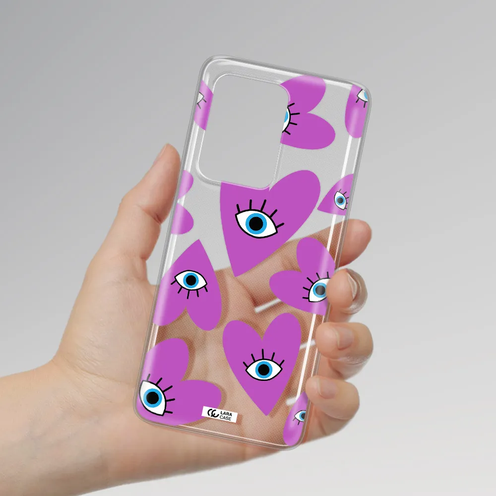 A Purple Heart With Eyes And A Black Eye Samsung S20 Ultra Clear Tpu Case