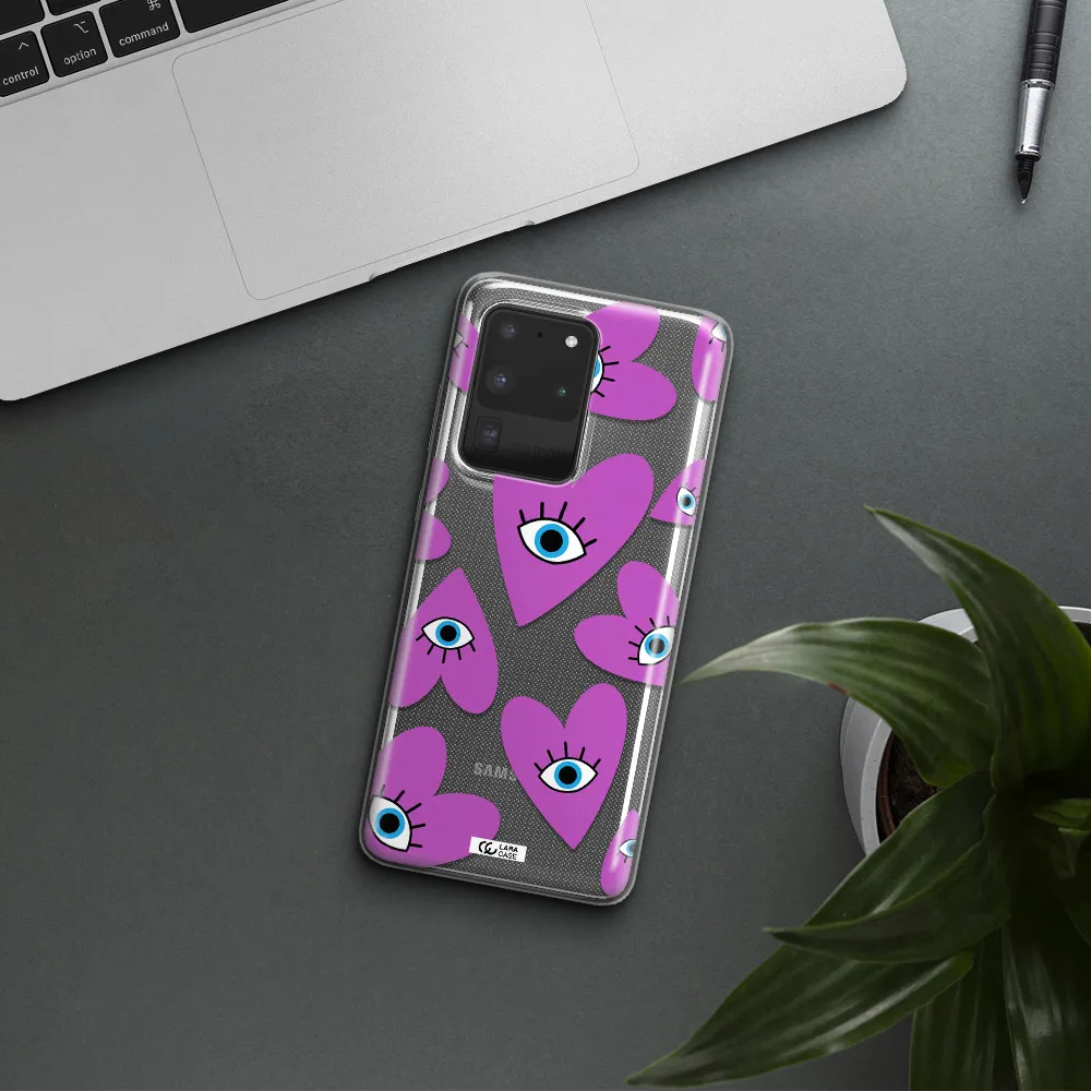 A Purple Heart With Eyes And A Black Eye Samsung S20 Ultra Clear Tpu Case
