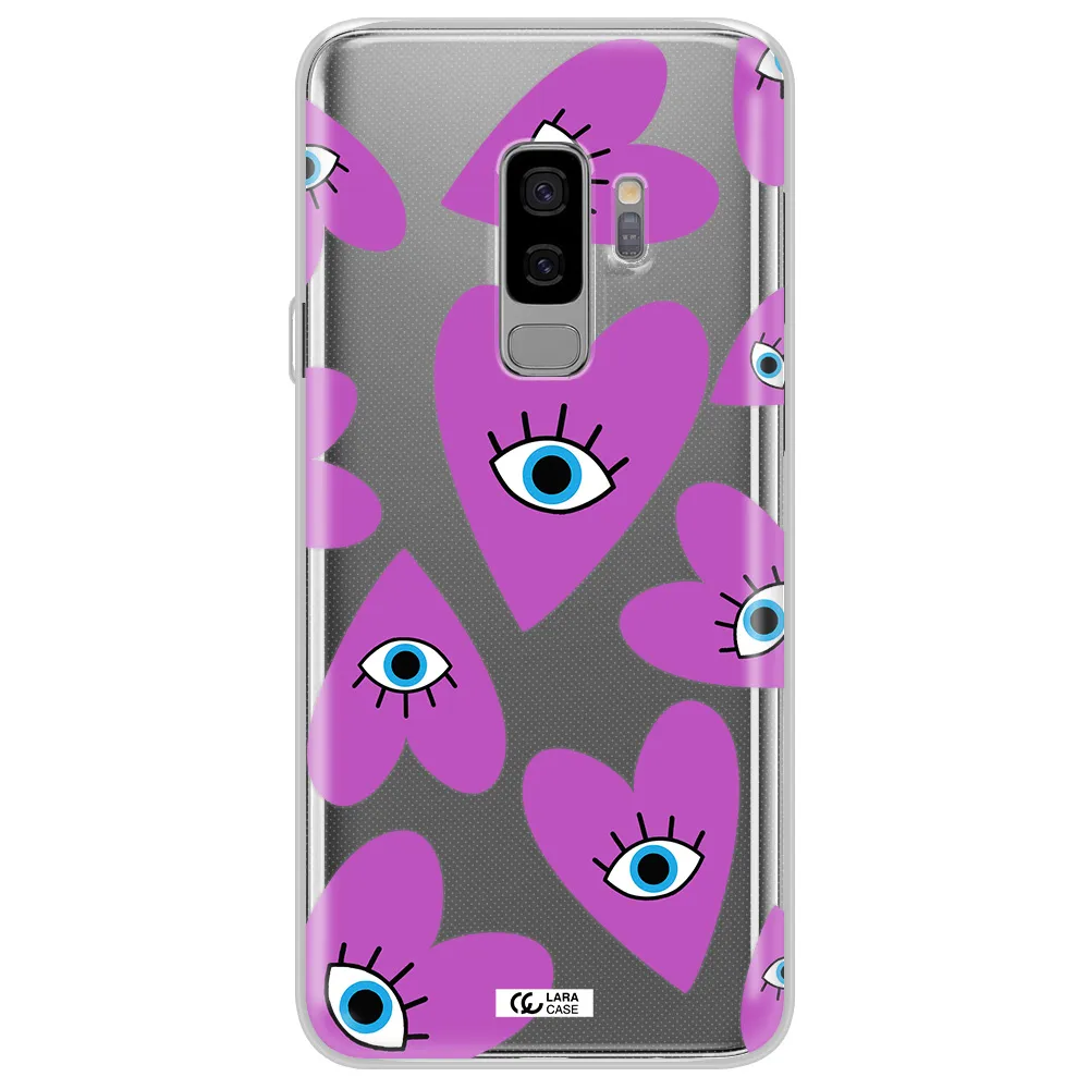 A Purple Heart With Eyes And A Black Eye Samsung S9 Plus Clear Tpu Case